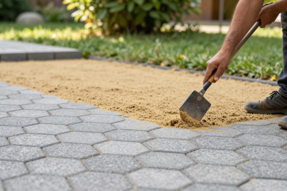 Fugowanie kostki brukowej piaskiem