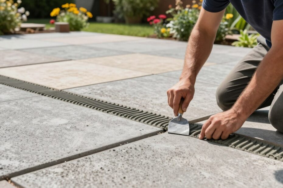 Fugowanie płyt tarasowych