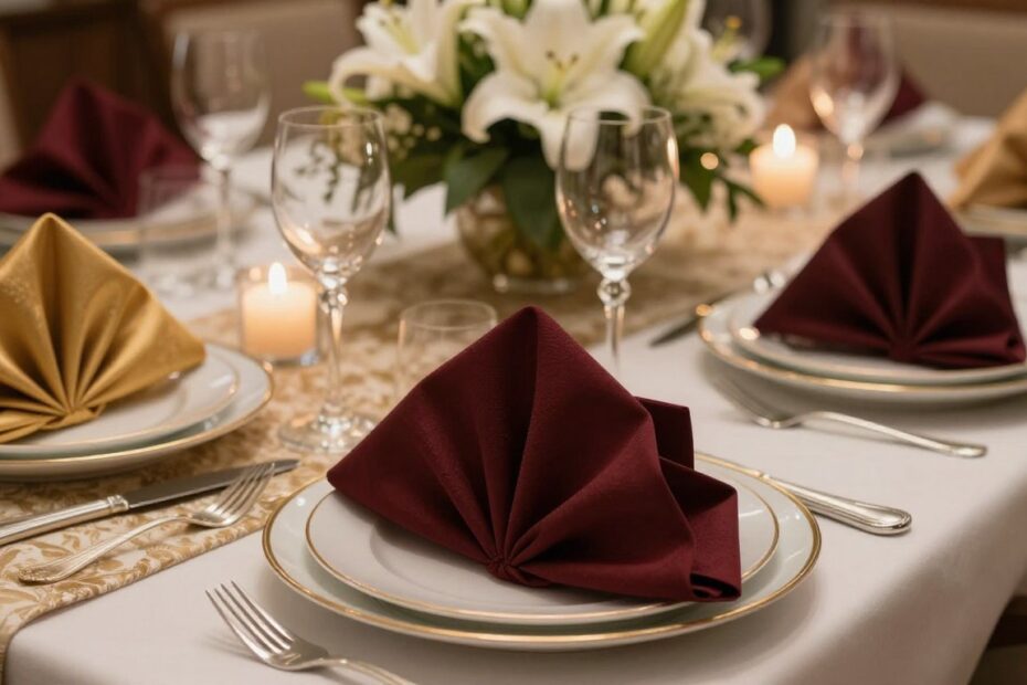 Jak ułożyć serwetki na stole