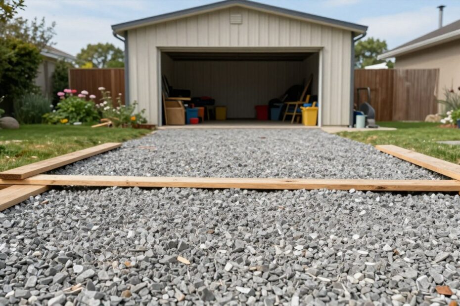 Tymczasowy podjazd do garażu